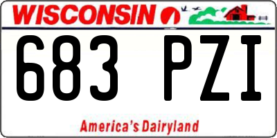 WI license plate 683PZI