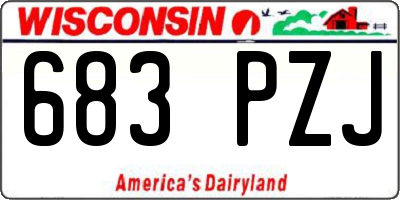 WI license plate 683PZJ