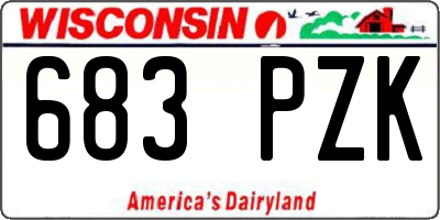 WI license plate 683PZK