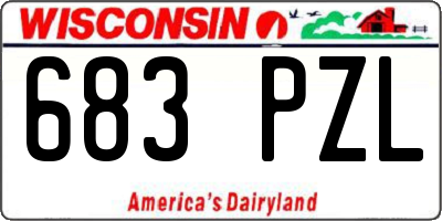 WI license plate 683PZL