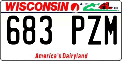 WI license plate 683PZM