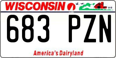 WI license plate 683PZN