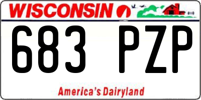 WI license plate 683PZP