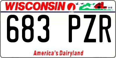 WI license plate 683PZR