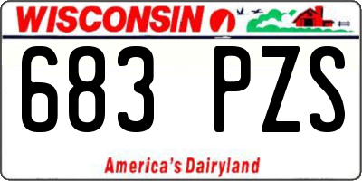 WI license plate 683PZS
