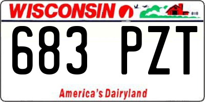 WI license plate 683PZT