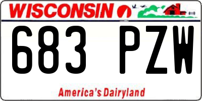 WI license plate 683PZW