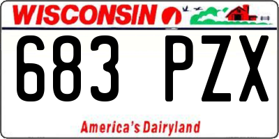 WI license plate 683PZX