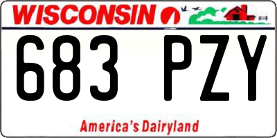 WI license plate 683PZY