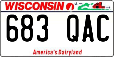 WI license plate 683QAC