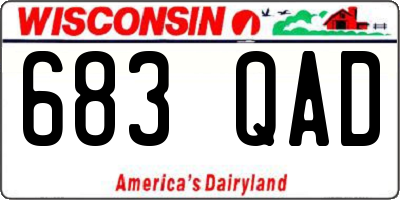 WI license plate 683QAD