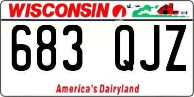 WI license plate 683QJZ
