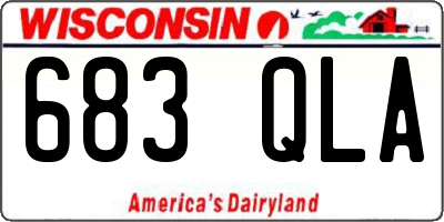 WI license plate 683QLA