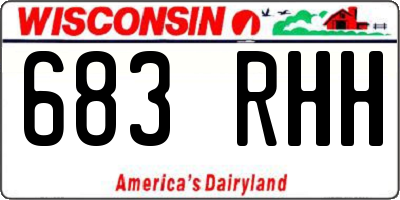 WI license plate 683RHH