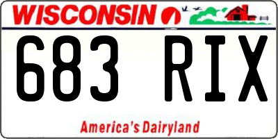WI license plate 683RIX
