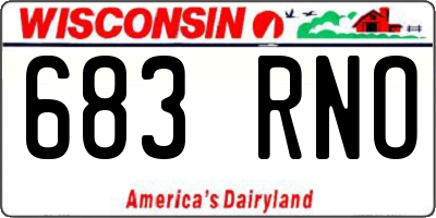 WI license plate 683RNO