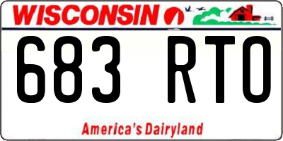 WI license plate 683RTO