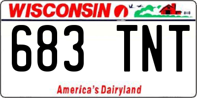 WI license plate 683TNT