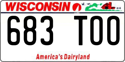 WI license plate 683TOO