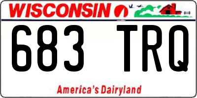 WI license plate 683TRQ