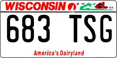 WI license plate 683TSG