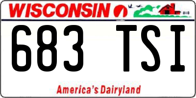 WI license plate 683TSI