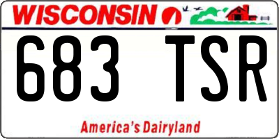 WI license plate 683TSR