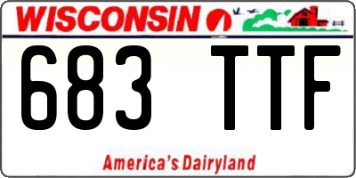 WI license plate 683TTF