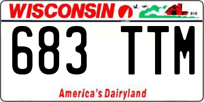 WI license plate 683TTM