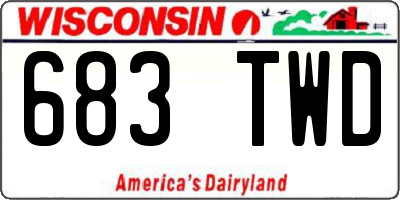 WI license plate 683TWD
