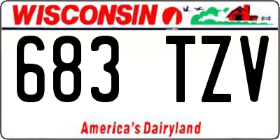 WI license plate 683TZV