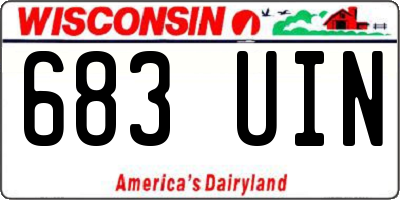 WI license plate 683UIN