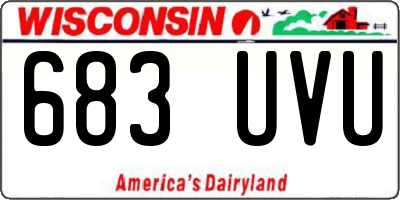 WI license plate 683UVU