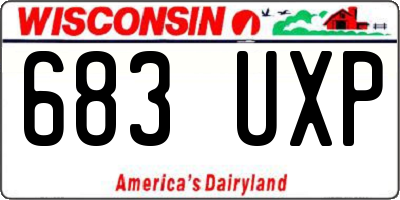 WI license plate 683UXP