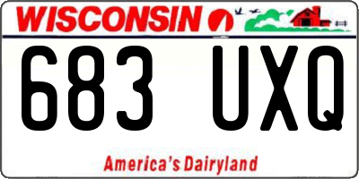 WI license plate 683UXQ