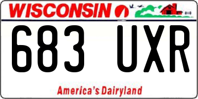 WI license plate 683UXR