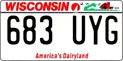 WI license plate 683UYG