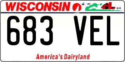 WI license plate 683VEL