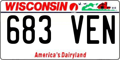 WI license plate 683VEN