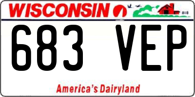 WI license plate 683VEP
