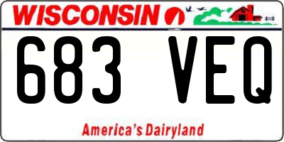 WI license plate 683VEQ