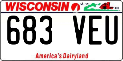WI license plate 683VEU