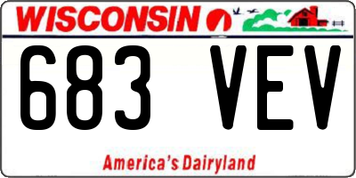 WI license plate 683VEV
