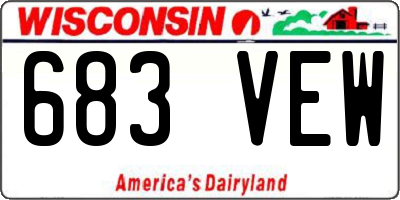 WI license plate 683VEW