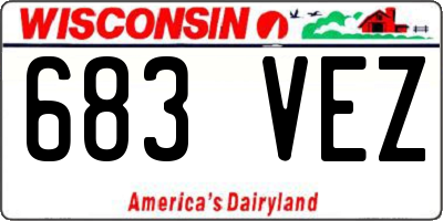 WI license plate 683VEZ