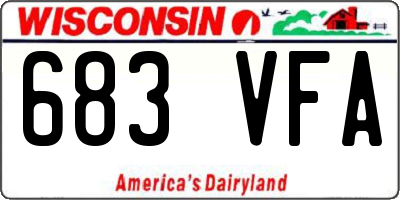 WI license plate 683VFA