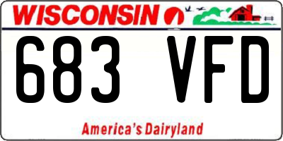 WI license plate 683VFD