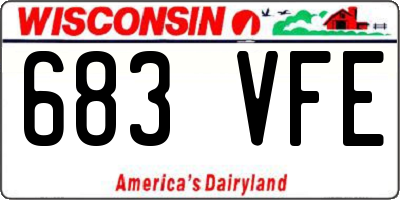 WI license plate 683VFE
