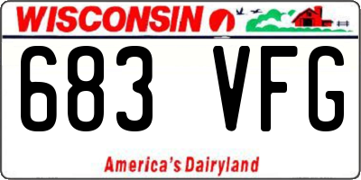 WI license plate 683VFG
