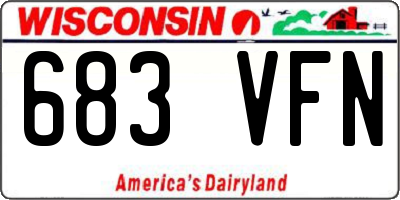 WI license plate 683VFN